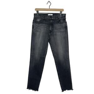 Moussy Vintage Ankle Fray Jeans Women's Size 30 Faded Black Premium Denim